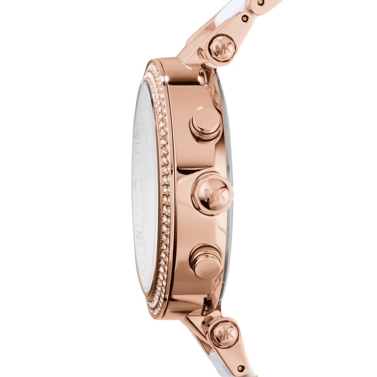 Michael Kors MK5774 Parker Women’s White Dial Rose Gold Chronograph Watch - Luxury Hub Store