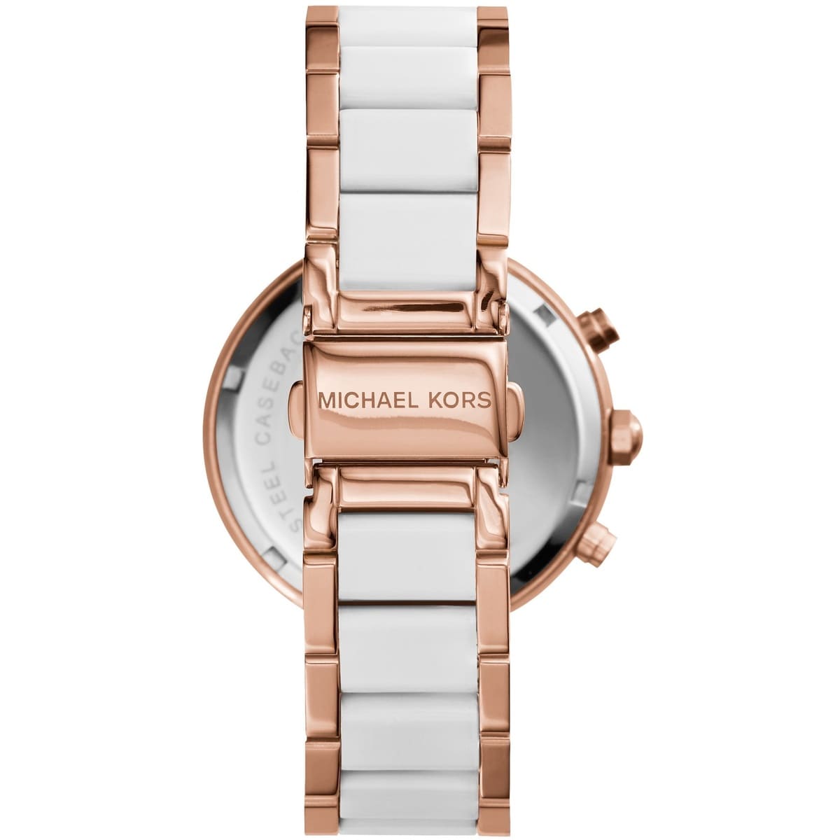 Michael Kors MK5774 Parker Women’s White Dial Rose Gold Chronograph Watch - Luxury Hub Store