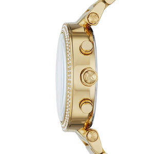 Michael Kors MK6263 Parker Women’s Green Dial Gold Chronograph Watch - Luxury Hub Store