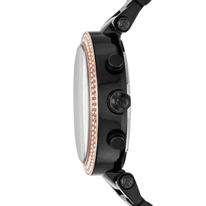 Michael Kors MK5885 Parker Women’s Black Dial Black Chronograph Watch - Luxury Hub Store
