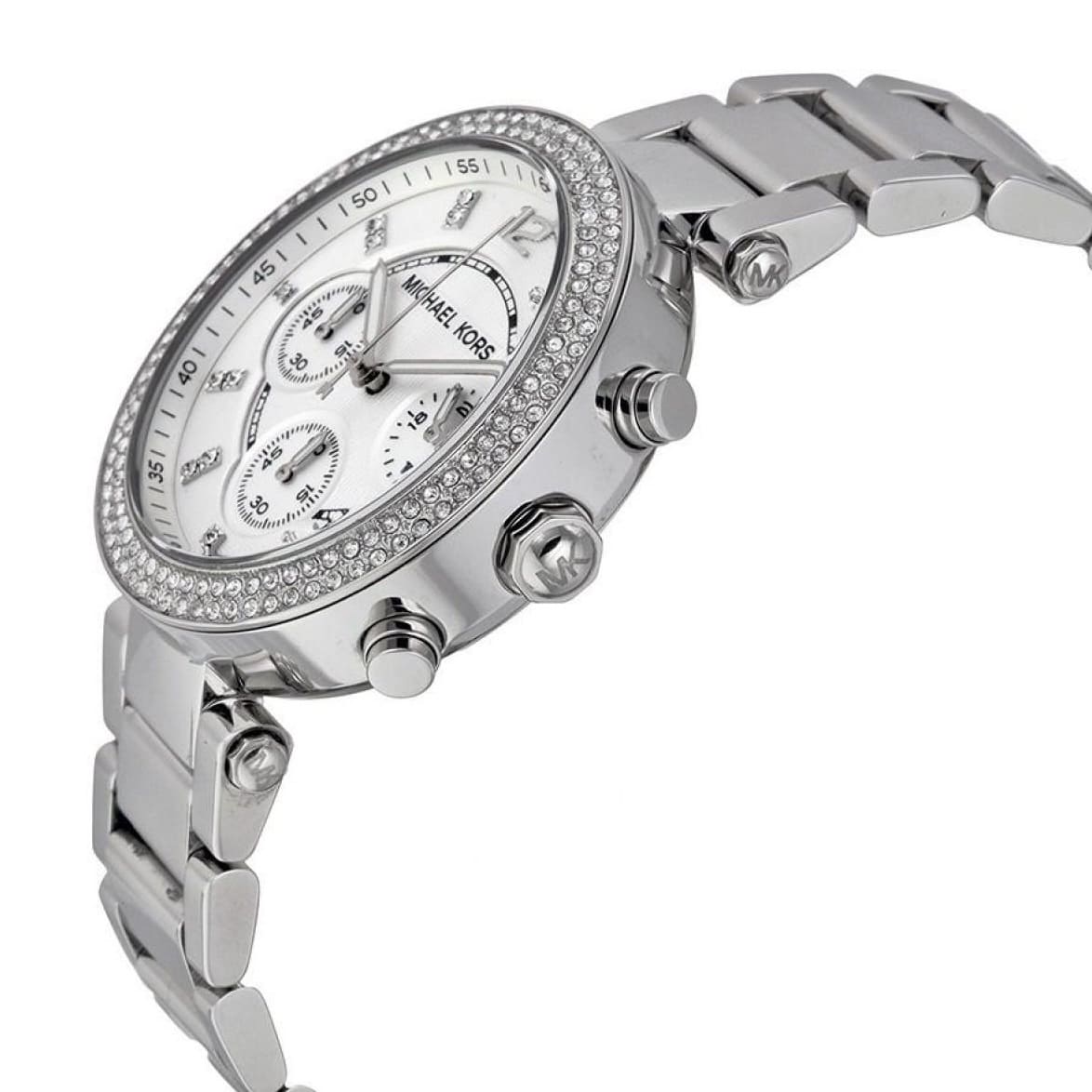Michael Kors MK5353 Parker Women’s Silver Dial Stainless Steel Chronograph Watch - Luxury Hub Store