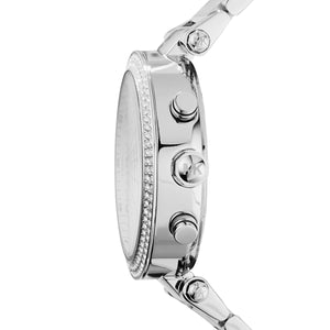 Michael Kors MK5353 Parker Women’s Silver Dial Stainless Steel Chronograph Watch - Luxury Hub Store