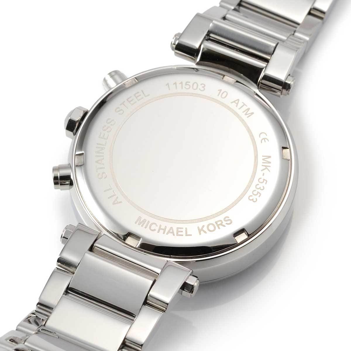 Michael Kors MK5353 Parker Women’s Silver Dial Stainless Steel Chronograph Watch - Luxury Hub Store