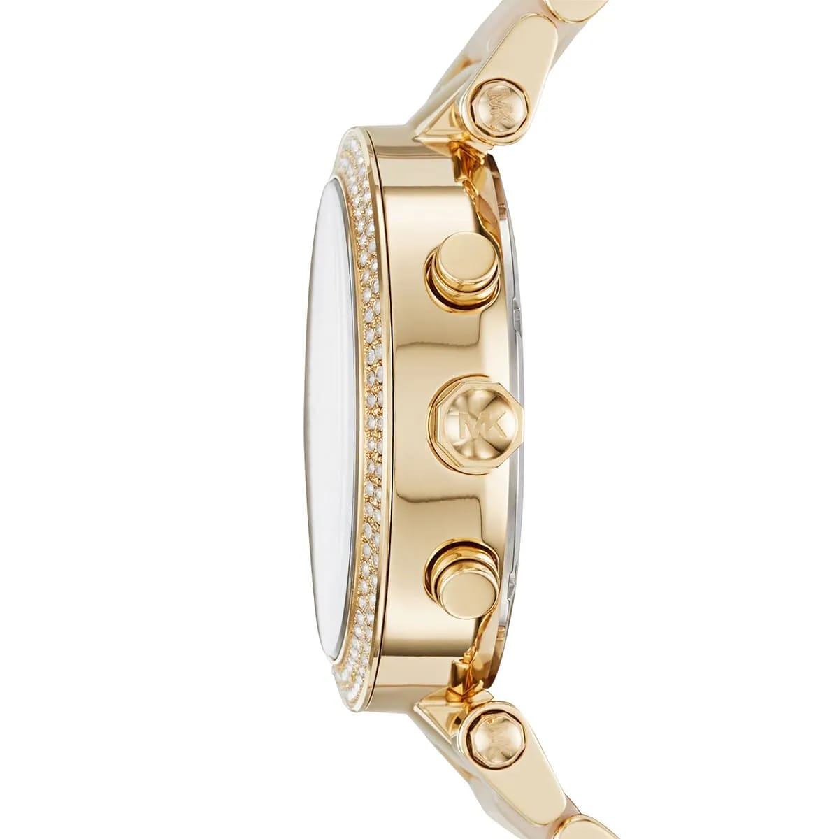Michael Kors MK6326 Parker Women’s Blush Dial Gold Stainless Steel Chronograph Watch - Luxury Hub Store
