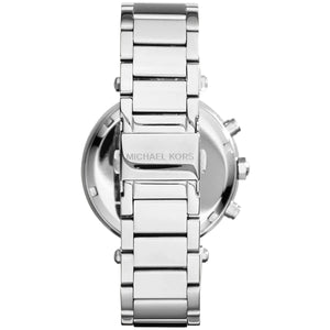 Michael Kors MK6117 Parker Women’s Blue Dial Silver Stainless Steel Chronograph Watch - Luxury Hub Store