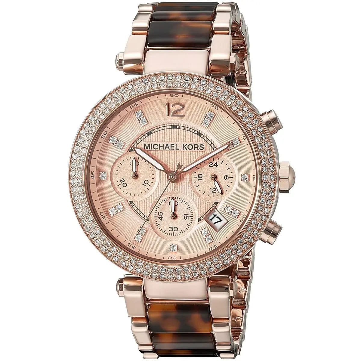 Michael Kors MK5538 Parker Women’s Rose Gold Dial Rose Gold Stainless Steel Chronograph Watch - Luxury Hub Store