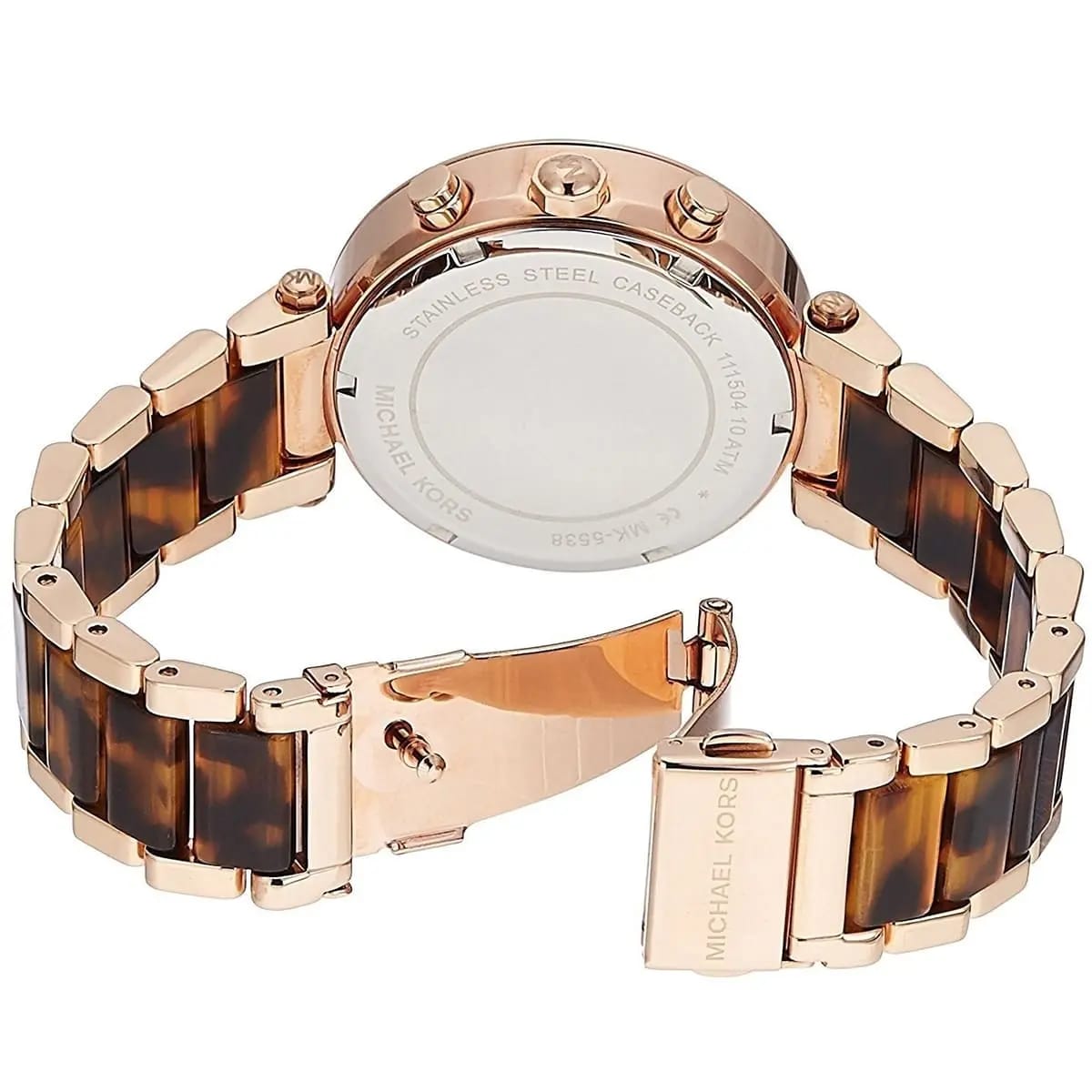 Michael Kors MK5538 Parker Women’s Rose Gold Dial Rose Gold Stainless Steel Chronograph Watch - Luxury Hub Store