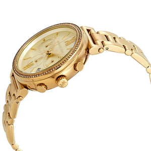 Michael Kors MK6559 Sofie Women’s Gold Dial Gold Chronograph Watch - Luxury Hub Store