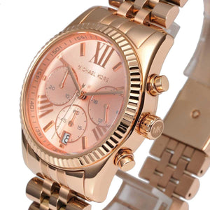 Michael Kors MK5569 Lexington Women’s Rose Gold Chronograph Watch - Luxury Hub Store