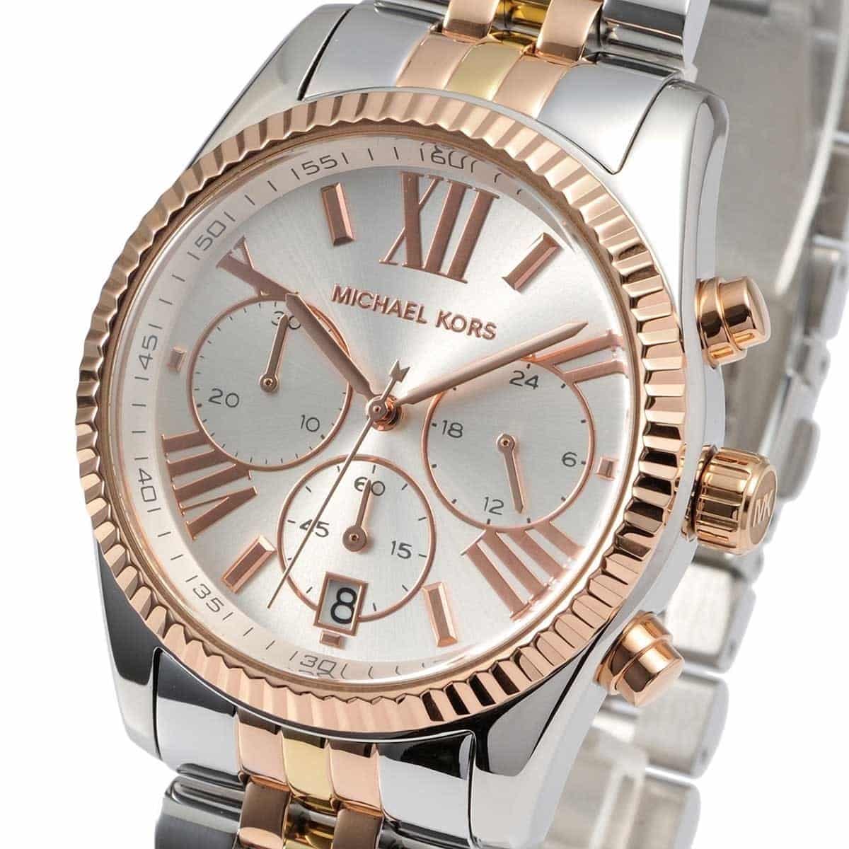 Michael Kors MK5735 Lexington Women’s Tri-Tone Chronograph Watch - Luxury Hub Store