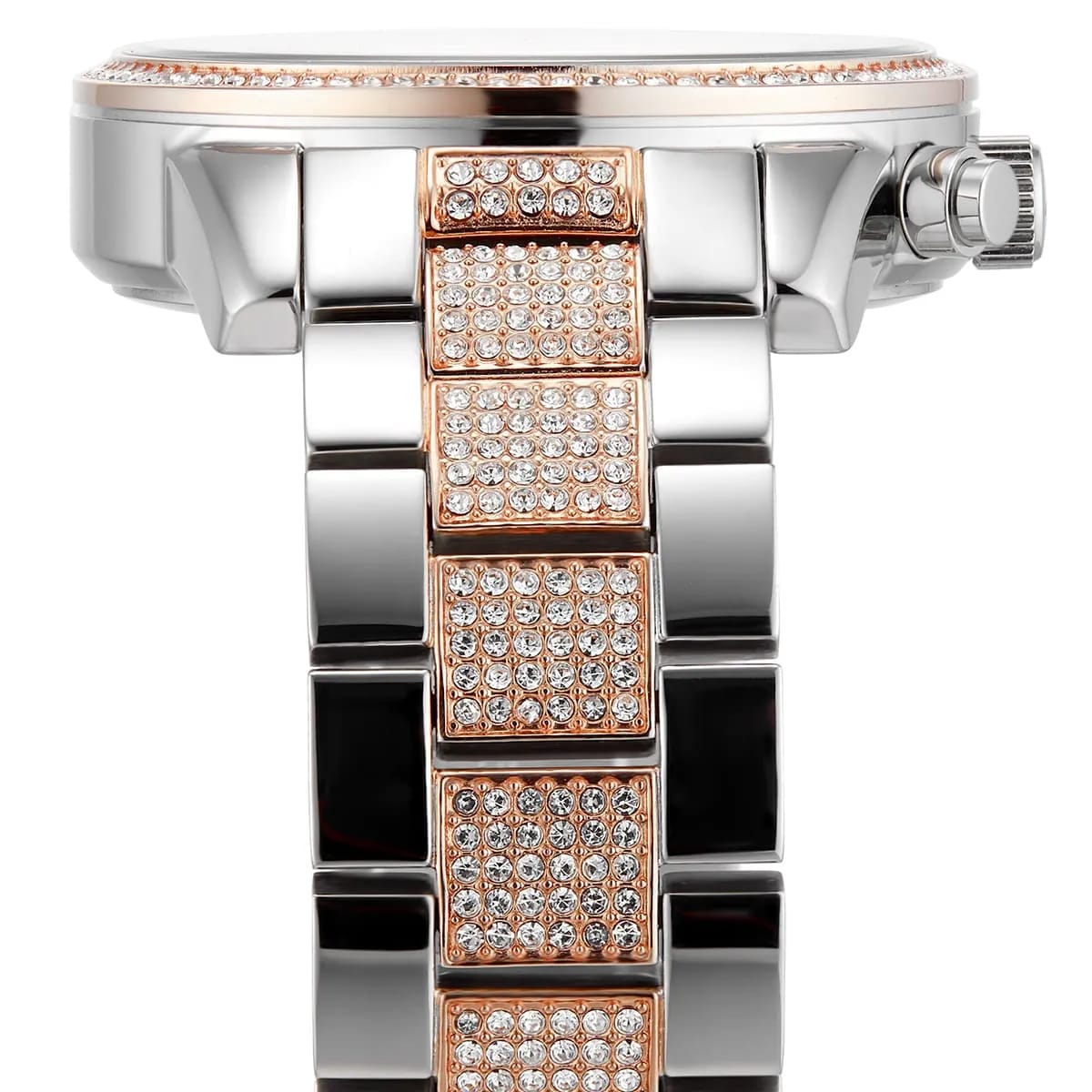 Michael Kors MK6651 Ritz Women’s Silver Dial Two-Tone Stainless Steel Chronograph Watch - Luxury Hub Store