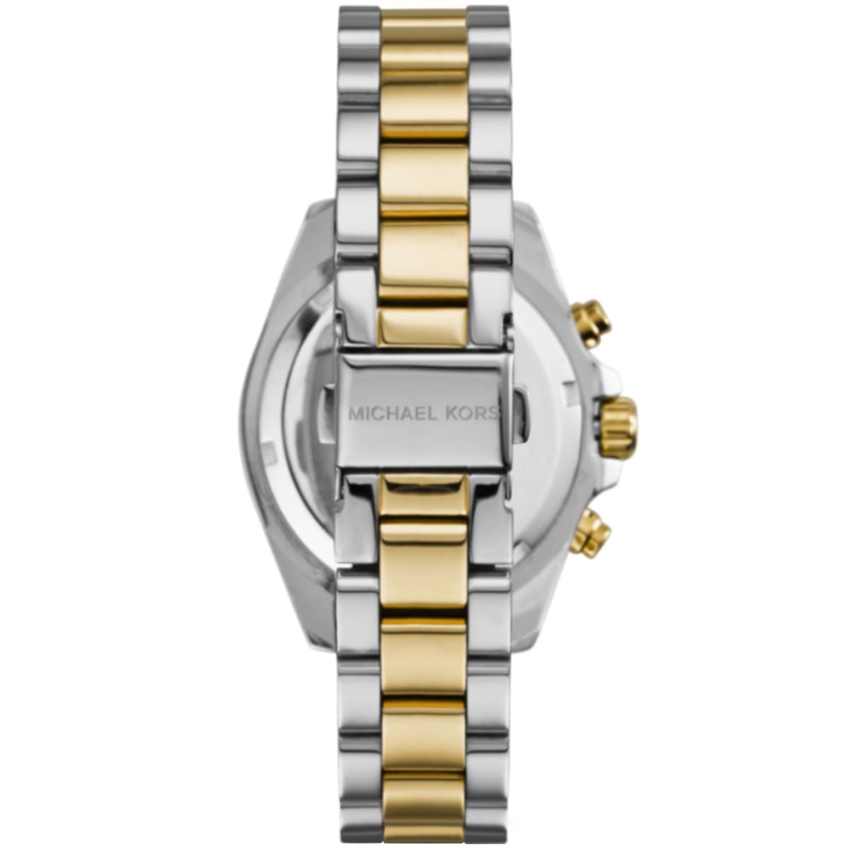 Michael Kors MK5974 Bradshaw Women’s White Dial Two-Tone Stainless Steel Chronograph Watch - Luxury Hub Store