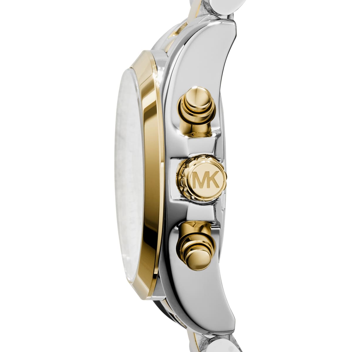 Michael Kors MK5974 Bradshaw Women’s White Dial Two-Tone Stainless Steel Chronograph Watch - Luxury Hub Store