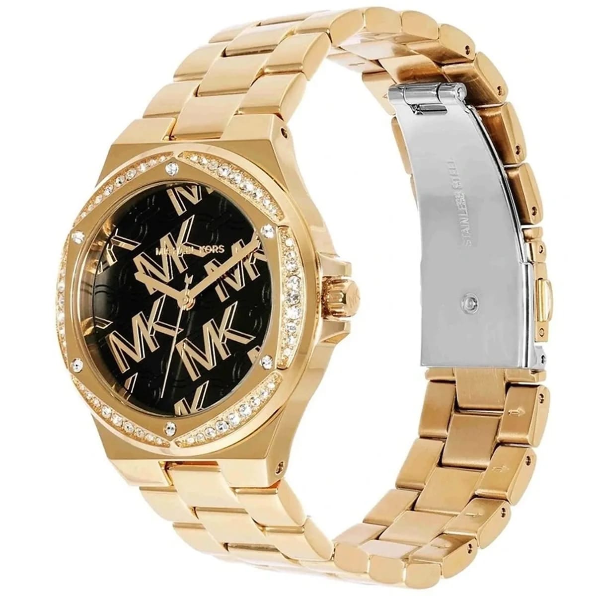 Michael Kors MK7404 Lenox Women’s Black Dial Gold Stainless Steel Watch - Luxury Hub Store