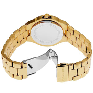 Michael Kors MK3590 Runway Slim Women’s Gold Crystal Dial Stainless Steel Watch - Luxury Hub Store