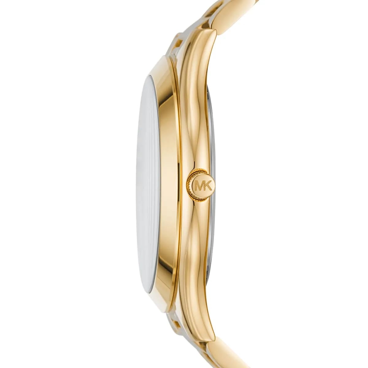 Michael Kors MK4561 Slim Runway Women’s Gold Crystal Logo Dial Stainless Steel Watch - Luxury Hub Store