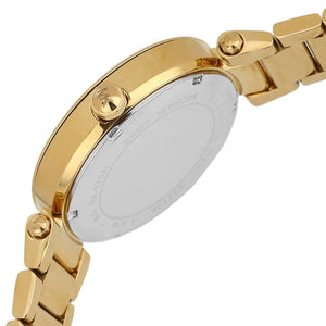 Michael Kors MK5784 Parker Women’s Gold Crystal Bezel MK Logo Dial Stainless Steel Watch - Luxury Hub Store
