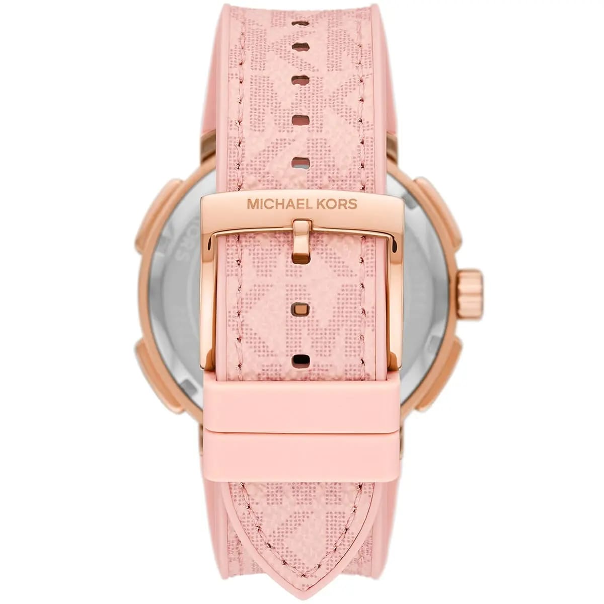 Michael Kors MK7222 Women’s White Dial Pink Logo Strap Rose Gold Multi-Function Watch - Luxury Hub Store