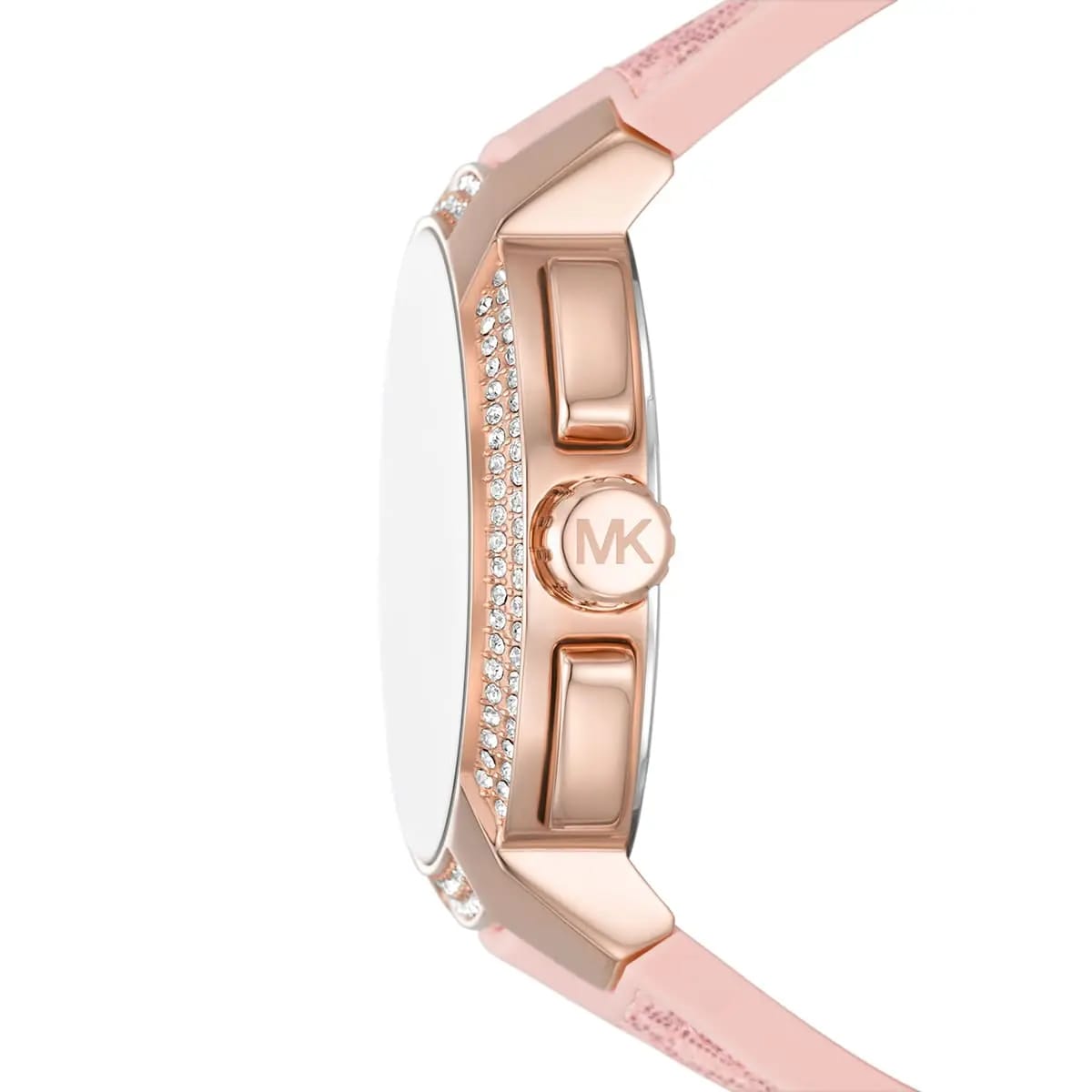 Michael Kors MK7222 Women’s White Dial Pink Logo Strap Rose Gold Multi-Function Watch - Luxury Hub Store