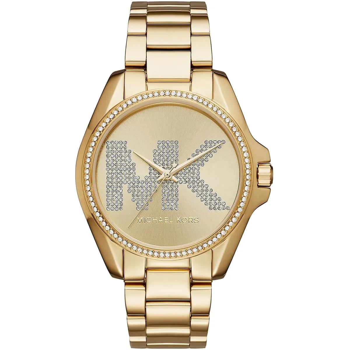 Michael Kors MK6555 Women’s Gold Dial Gold Stainless Steel Crystal Logo Watch - Luxury Hub Store