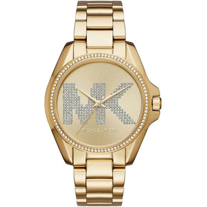 Michael Kors MK6555 Women’s Gold Dial Gold Stainless Steel Crystal Logo Watch - Luxury Hub Store