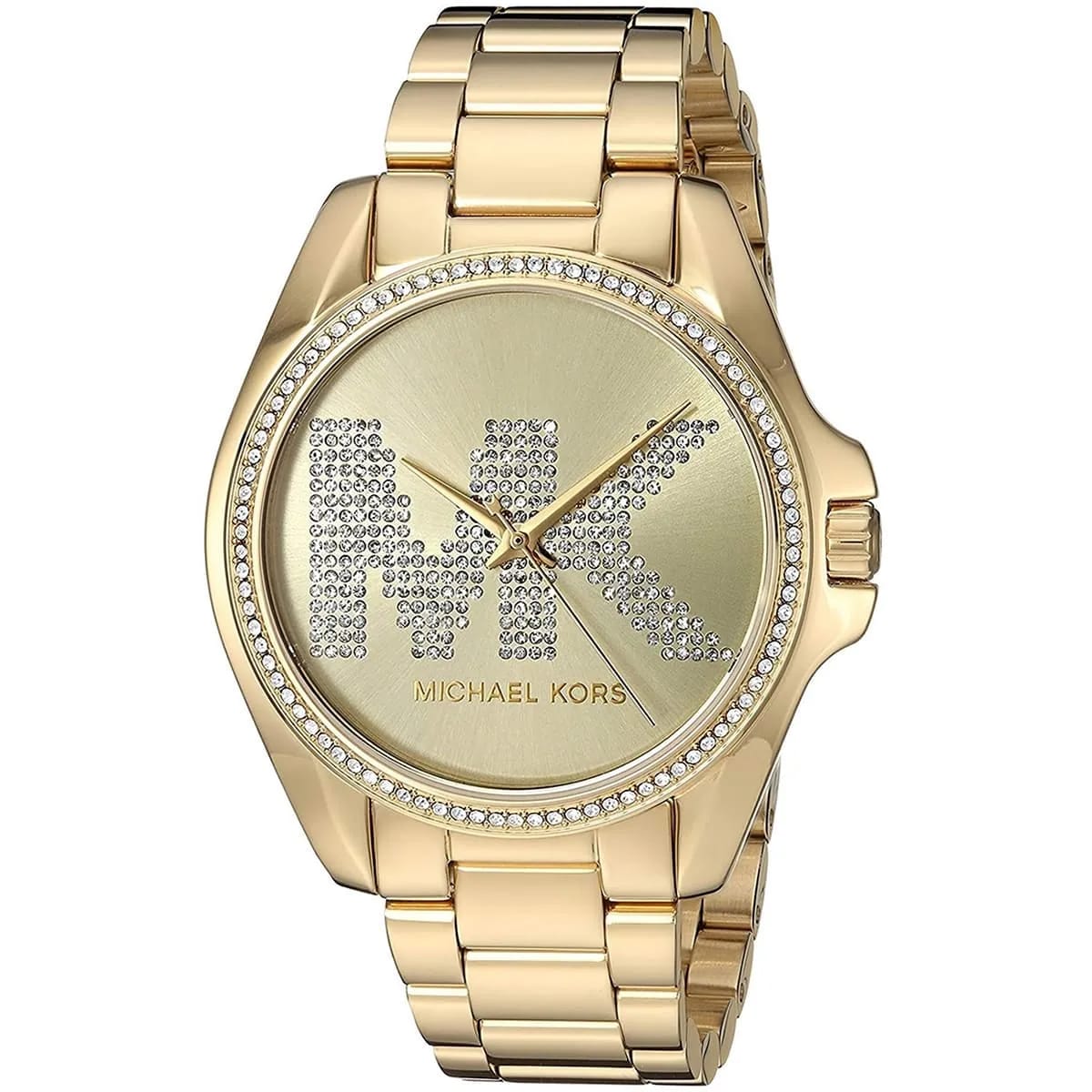 Michael Kors MK6555 Women’s Gold Dial Gold Stainless Steel Crystal Logo Watch - Luxury Hub Store
