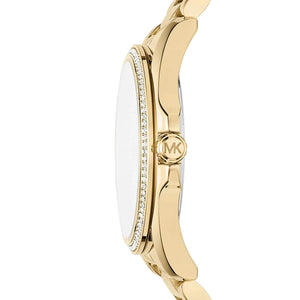 Michael Kors MK6555 Women’s Gold Dial Gold Stainless Steel Crystal Logo Watch - Luxury Hub Store