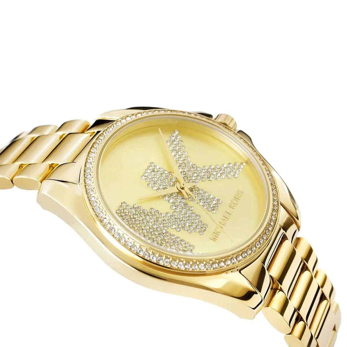 Michael Kors MK6555 Women’s Gold Dial Gold Stainless Steel Crystal Logo Watch - Luxury Hub Store