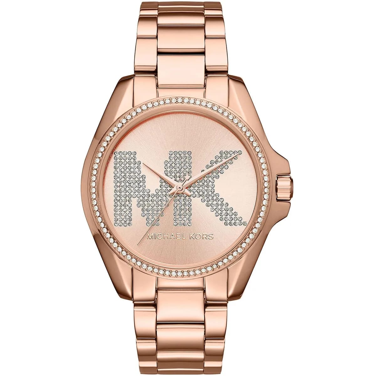 Michael Kors MK6556 Women’s Rose Gold Dial Rose Gold Stainless Steel Crystal Logo Watch - Luxury Hub Store