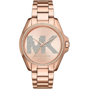 Michael Kors MK6556 Women’s Rose Gold Dial Rose Gold Stainless Steel Crystal Logo Watch - Luxury Hub Store