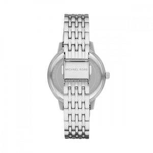 Michael Kors MK7542 Women’s Silver Dial Silver Stainless Steel Crystal Logo Watch - Luxury Hub Store