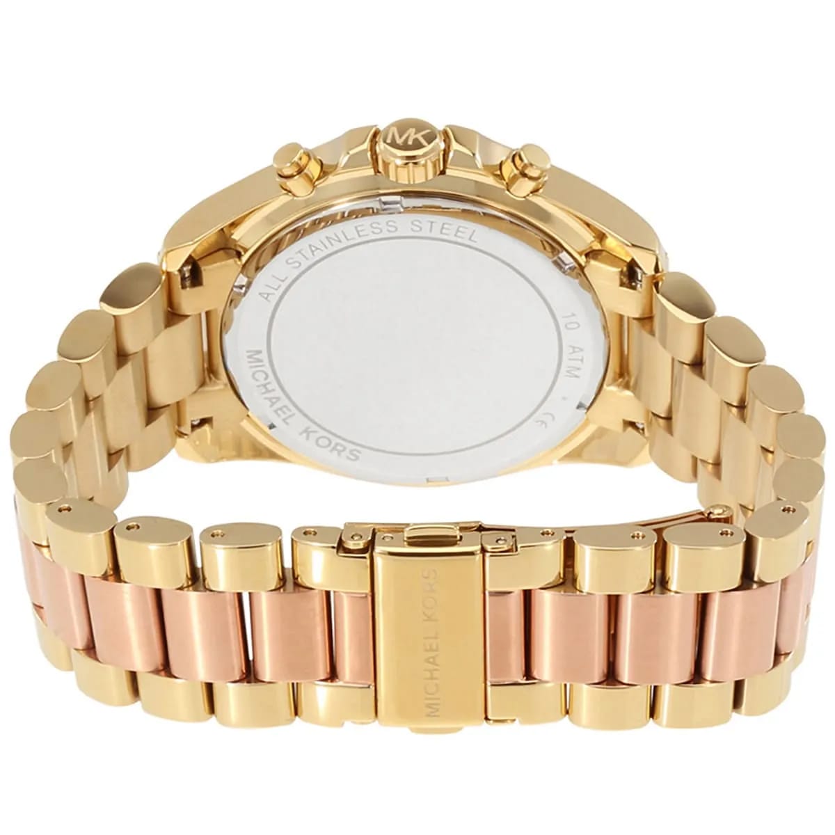 Michael Kors MK6359 Women’s Rose Gold Dial Two-Tone Stainless Steel Chronograph Watch - Luxury Hub Store