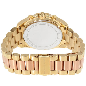 Michael Kors MK6359 Women’s Rose Gold Dial Two-Tone Stainless Steel Chronograph Watch - Luxury Hub Store