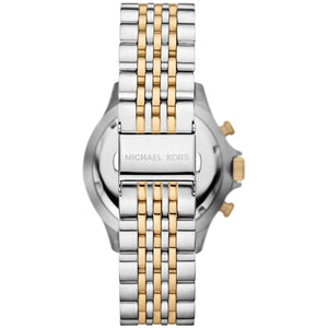 Michael Kors MK8872 Men’s Black Dial Two-Tone Stainless Steel Chronograph Watch - Luxury Hub Store