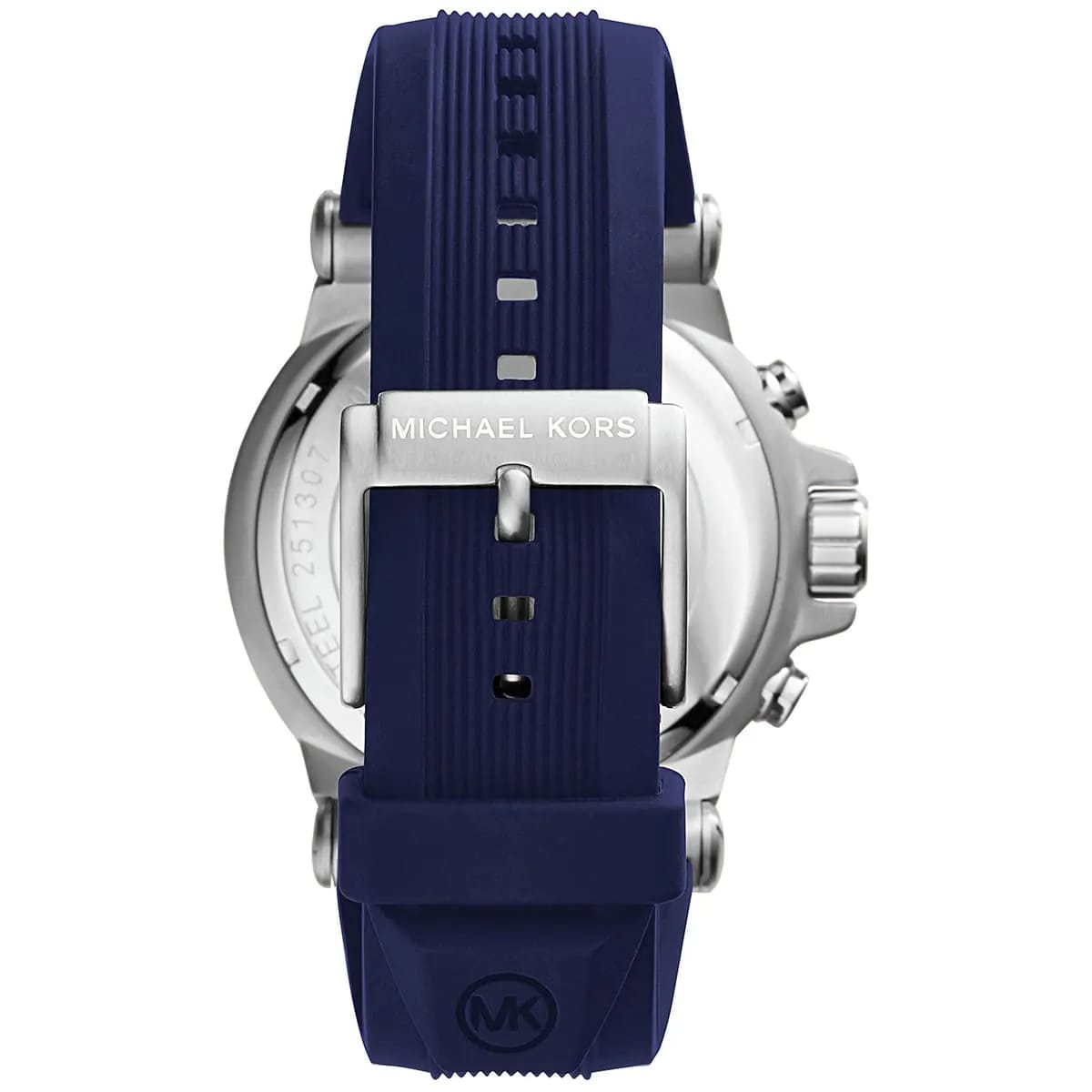 Michael Kors MK8303 Men’s Navy Blue Dial Blue Rubber Strap Chronograph Watch - Luxury Hub Store