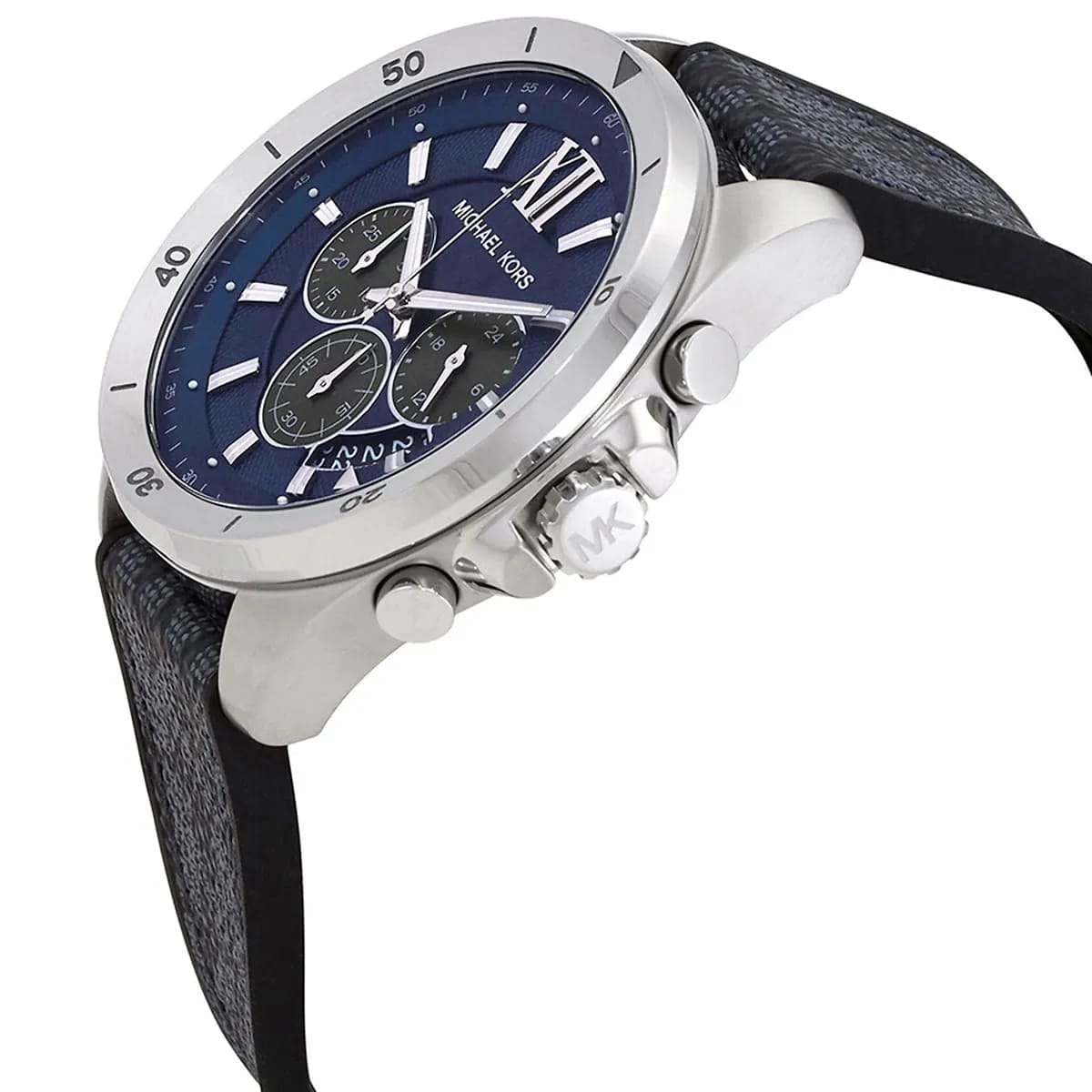 Michael Kors MK8923 Men’s Navy Blue Dial Blue Fabric Strap Chronograph Watch - Luxury Hub Store