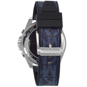 Michael Kors MK8923 Men’s Navy Blue Dial Blue Fabric Strap Chronograph Watch - Luxury Hub Store