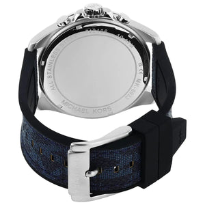 Michael Kors MK8923 Men’s Navy Blue Dial Blue Fabric Strap Chronograph Watch - Luxury Hub Store