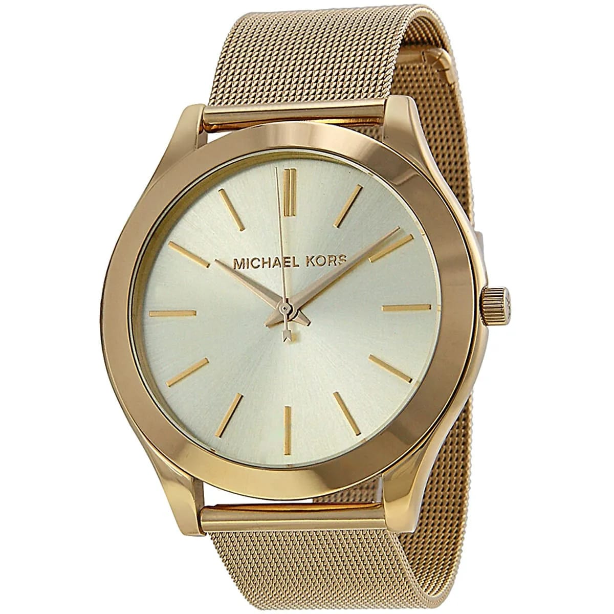 Michael Kors MK3282 Women’s Gold Dial Gold Mesh Stainless Steel Watch - Luxury Hub Store