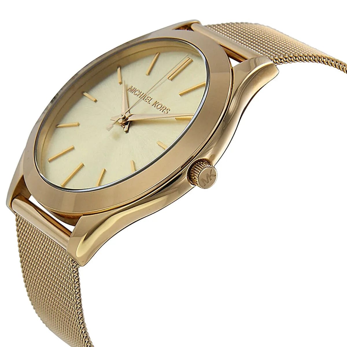 Michael Kors MK3282 Women’s Gold Dial Gold Mesh Stainless Steel Watch - Luxury Hub Store