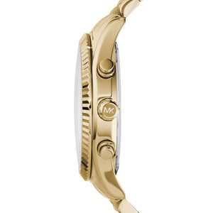 Michael Kors MK8281 Men’s Gold Dial Gold Stainless Steel Chronograph Watch - Luxury Hub Store