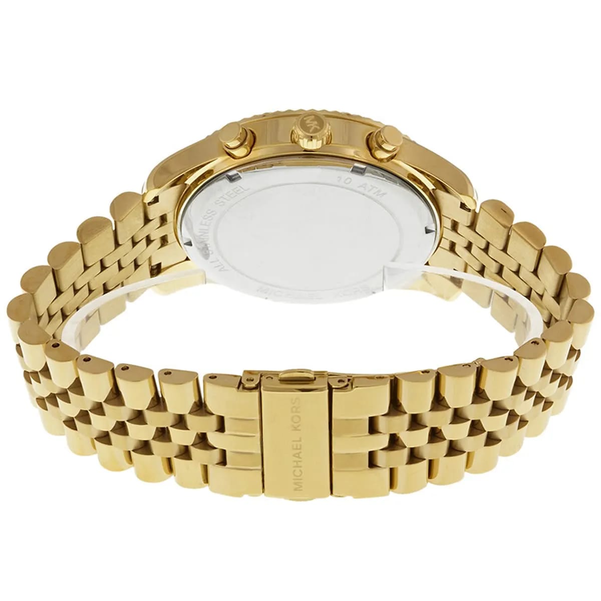 Michael Kors MK8281 Men’s Gold Dial Gold Stainless Steel Chronograph Watch - Luxury Hub Store