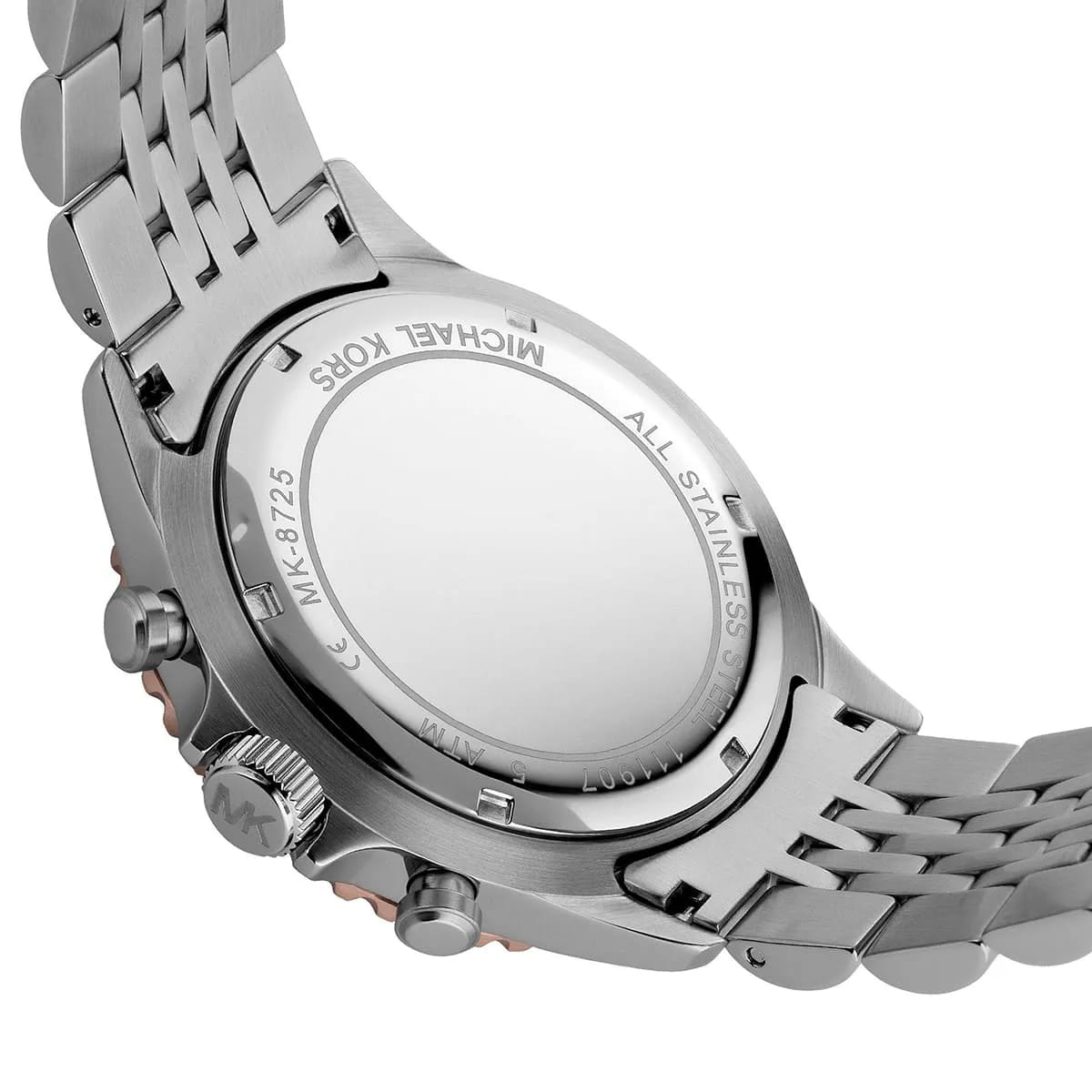 Michael Kors MK8725 Men’s Black Dial Two-Tone Stainless Steel Bayville Chronograph Watch - Luxury Hub Store