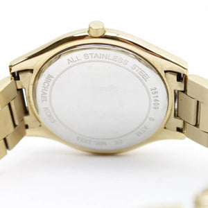 Michael Kors MK3335 Women’s Gold Runway Slim Stainless Steel Watch - Luxury Hub Store
