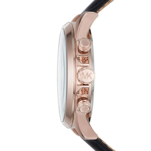 Michael Kors MK8535 Men’s Black Dial Rose Gold Stainless Steel Gage Chronograph Watch - Luxury Hub Store