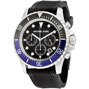 Michael Kors MK8365 Men’s Black Dial Stainless Steel Everest Chronograph Watch - Luxury Hub Store