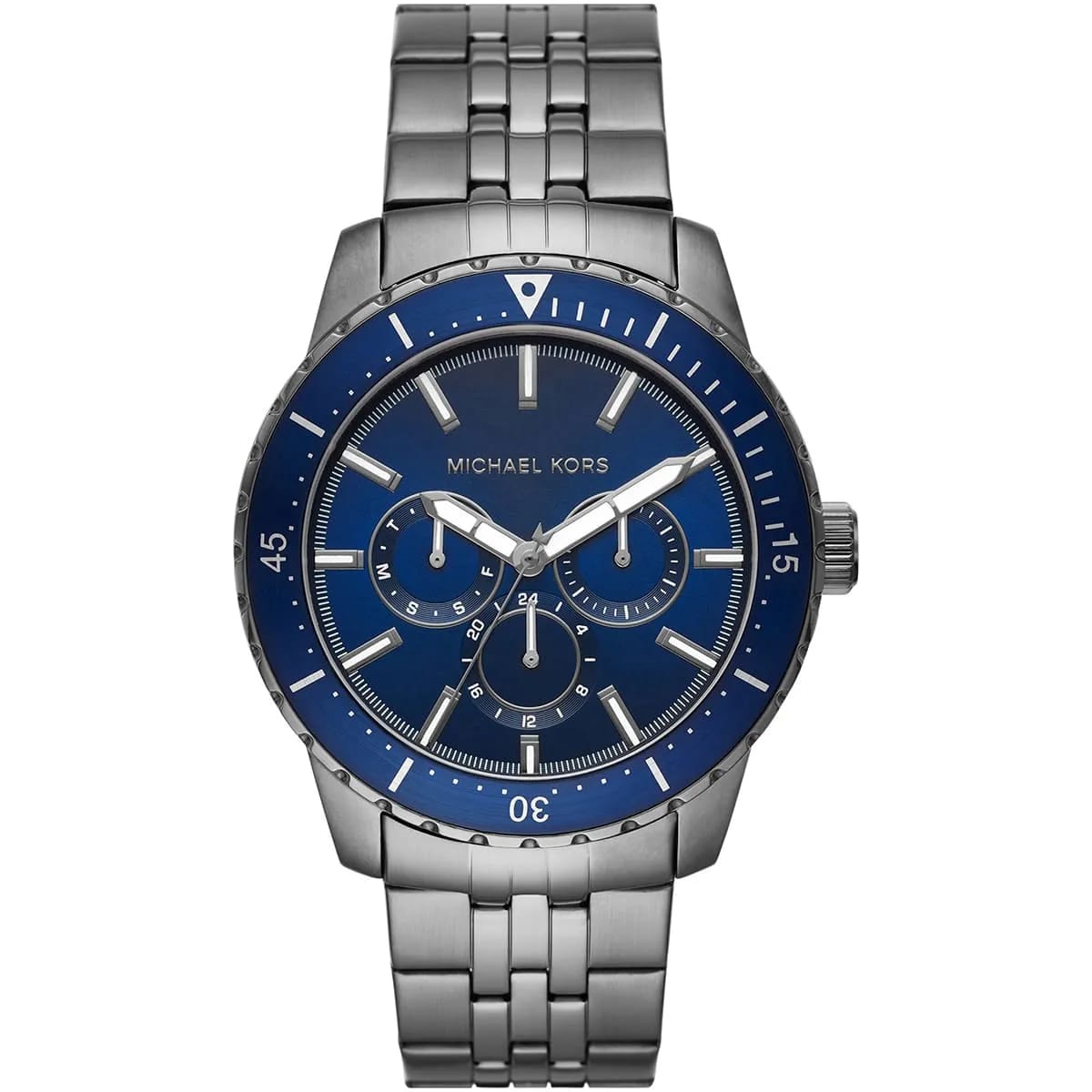 Michael Kors MK7155 Men’s Blue Dial Stainless Steel Cunningham Chronograph Watch - Luxury Hub Store