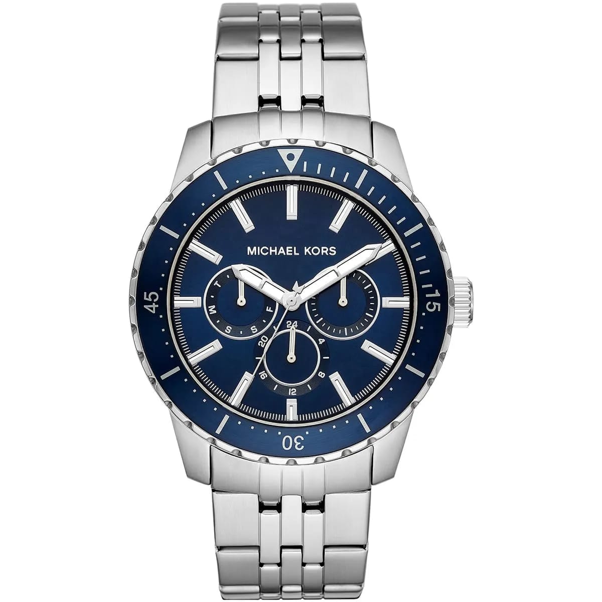 Michael Kors MK7153 Men’s Blue Dial Silver Stainless Steel Cunningham Chronograph Watch - Luxury Hub Store