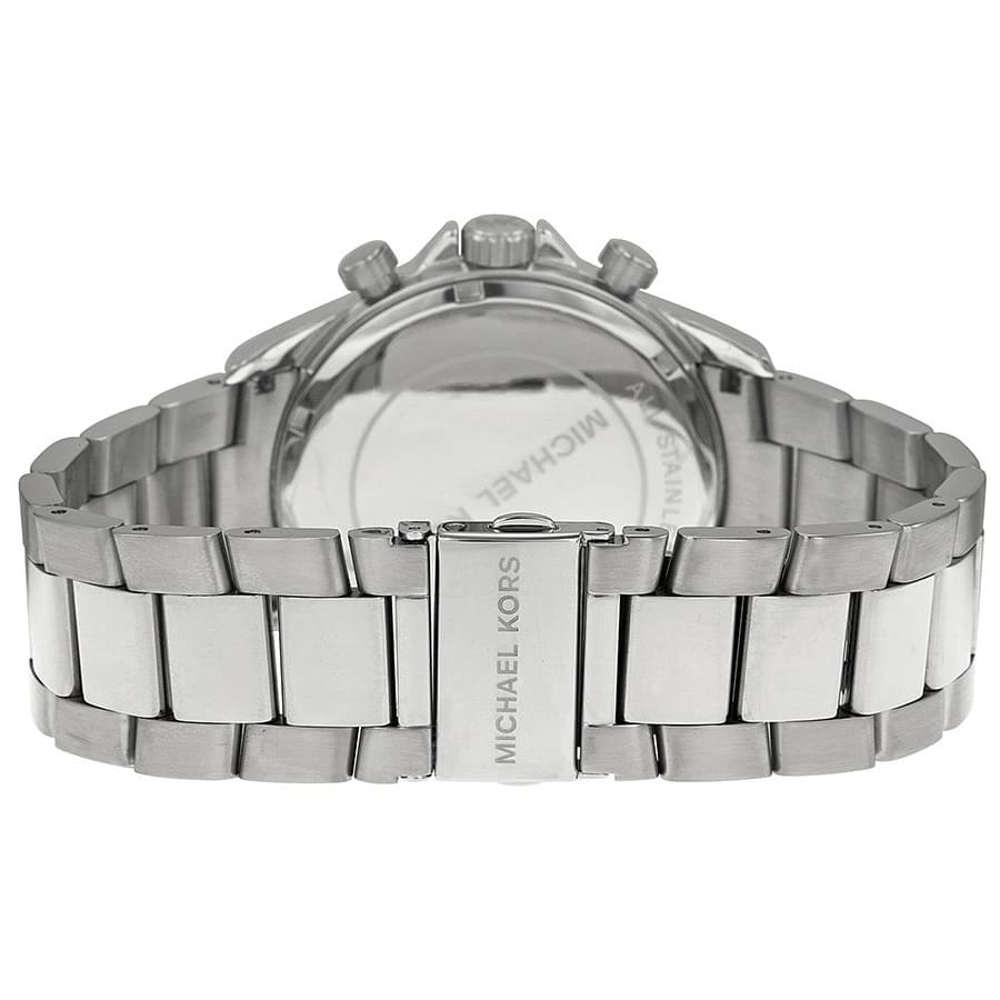 Michael Kors MK8331 Men’s Silver Dial Silver Stainless Steel Gage Chronograph Watch - Luxury Hub Store