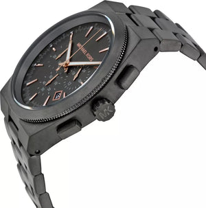 Michael Kors MK8403 Men’s Black Dial Gunmetal Stainless Steel Channing Chronograph Watch - Luxury Hub Store